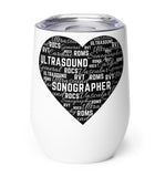 Sonographer Heart Wine Tumbler