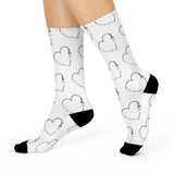 Echomoji™  Crew Socks - Sonographer Heart Probe (White)