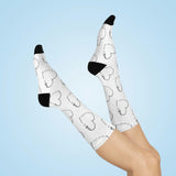 Echomoji™  Crew Socks - Sonographer Heart Probe (White)