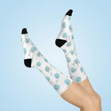Echomoji™ "You Get Cold Gel" Crew Socks (White)