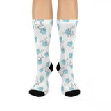 Echomoji™  Crew Socks - You Get Cold Gel (White)