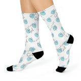 Echomoji™ "You Get Cold Gel" Crew Socks (White)