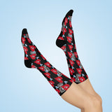 Echomoji™ Crew Socks - Heart Probe and Machine
