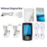 Rechargeable 16 Modes Electronic Pulse Massager EMS TENS Unit Muscle Stimulator Pain Relief Therapy with 12pcs Electrode Pads