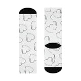 Echomoji™  Crew Socks - Sonographer Heart Probe (White)
