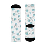 Echomoji™ "You Get Cold Gel" Crew Socks (White)