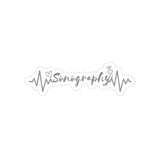 Sonography EKG Transparent Outdoor Stickers, Die-Cut, 1pcs