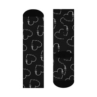 Echomoji™  Crew Socks - Sonographer Heart Scan (Black)