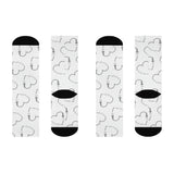Echomoji™  Crew Socks - Sonographer Heart Probe (White)