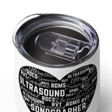 Sonographer Heart Wine Tumbler