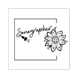 Sonographer Square Stickers