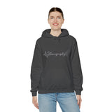 Sonography EKG Sound Waves Unisex Heavy Blend™ Hooded Sweatshirt