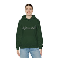 Sonography EKG Sound Waves Unisex Heavy Blend™ Hooded Sweatshirt