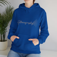 Sonography EKG Sound Waves Unisex Heavy Blend™ Hooded Sweatshirt