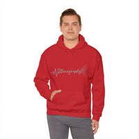 Sonography EKG Sound Waves Unisex Heavy Blend™ Hooded Sweatshirt