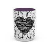 Sonographer Heart Accent Coffee Mug (11, 15oz)