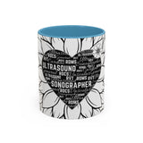 Sonographer Heart Accent Coffee Mug (11, 15oz)