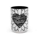 Sonographer Heart Accent Coffee Mug (11, 15oz)