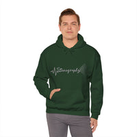 Sonography EKG Sound Waves Unisex Heavy Blend™ Hooded Sweatshirt