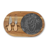 Engraved Anatomical Heart With Flowers Charcuterie Board ❤️🌿🫀🌻🌺