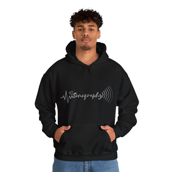 Sonography EKG Sound Waves Unisex Heavy Blend™ Hooded Sweatshirt