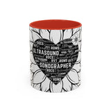 Sonographer Heart Accent Coffee Mug (11, 15oz)