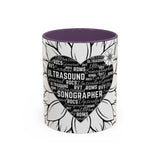 Sonographer Heart Accent Coffee Mug (11, 15oz)