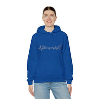 Sonography EKG Sound Waves Unisex Heavy Blend™ Hooded Sweatshirt