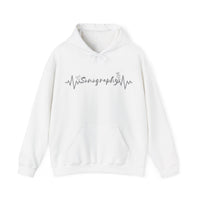 Sonography EKG Probe/Heart Unisex Heavy Blend™ Hooded Sweatshirt