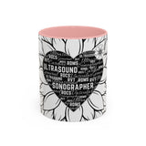 Sonographer Heart Accent Coffee Mug (11, 15oz)