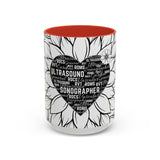 Sonographer Heart Accent Coffee Mug (11, 15oz)
