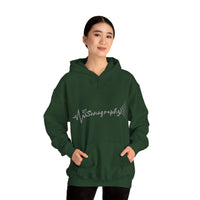 Sonography EKG Sound Waves Unisex Heavy Blend™ Hooded Sweatshirt