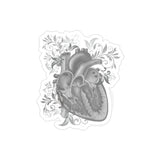 Anatomical Heart Chambers Transparent Outdoor Stickers, Die-Cut, 1pcs