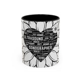 Sonographer Heart Accent Coffee Mug (11, 15oz)