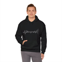 Sonography EKG Sound Waves Unisex Heavy Blend™ Hooded Sweatshirt