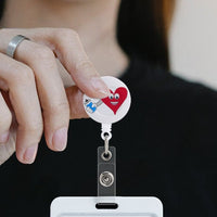 Echomoji™ Heart Gel Badge Reel