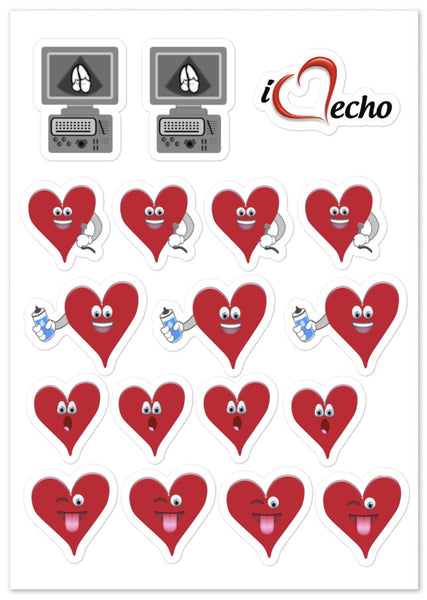 Echomoji™ Cardiac US Sticker Sheet