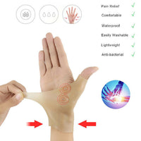 Magnetic Therapy Wrist Hand Thumb Support Gloves Silicone Gel Arthritis Pressure Corrector Massage Pain Relief