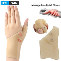 Magnetic Therapy Wrist Hand Thumb Support Gloves Silicone Gel Arthritis Pressure Corrector Massage Pain Relief