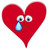 Echomoji™ Sticker - Heart Sad Tear