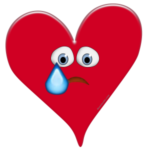 Echomoji™ Sticker - Heart Sad Tear