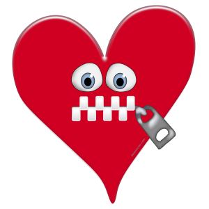 Echomoji™ Sticker - Heart Zipper Mouth