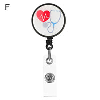 Cute Heart-Shaped Retractable Badge Reel
