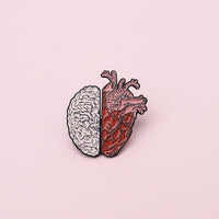 Heart and Brain Enamel Pin